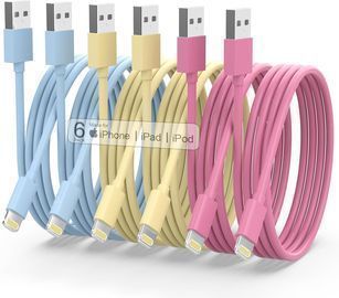 6 Pack of Zhuliang USB Lightning Cable Charging Cords (Various Lengths)