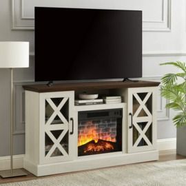Mainstays Farmhouse Fireplace TV Stand for TVs up to 55"