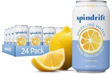 Spindrift Sparkling Water, Lemon, 24ct