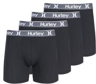 Hurley Men's Solid Boxer Brief, 4pk