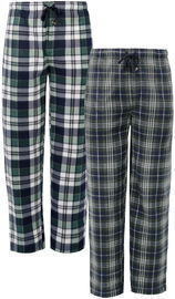 Fruit of the Loom Men's Plaid Fleece Pajama Pant, 2pk
