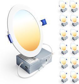 12 Pack 6" LED Recessed Ceiling Light