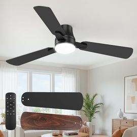 42" Modern Black Ceiling Fan