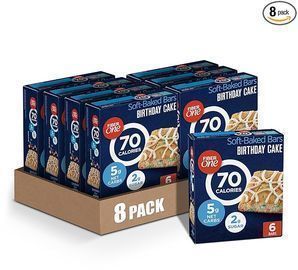 Fiber One 70 Calorie Soft-Baked Bars, Birthday Cake, 6 Ct (Pack of 8)