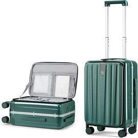 Hanke 20 Inch Carry On Luggage (Dark Green)