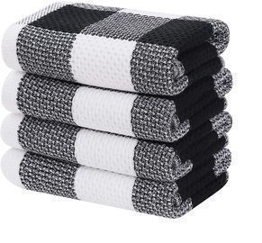 100% Cotton Waffle Weave Kitchen Towels, 4pk