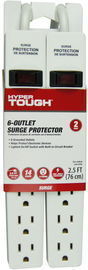 Hyper Tough 6-Outlet Surge Protector, 2pk
