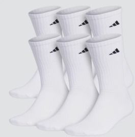 Adidas Men's Athletic Cushioned Crew Socks, 6pr