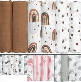 6 Pack of Gllquen Baby Muslin Swaddle Blankets