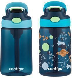 2 Pack of 14 Oz. Contigo Kids Water Bottles W/Auto Spout Straws