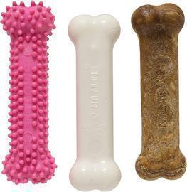 Nylabone Puppy Chew Toys & Natural Treat Triple Pack