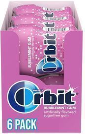 Orbit Bubble Gum Cups, Bubble Mint, 55 pieces bottle, 4-Count