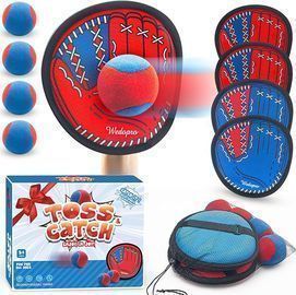 Toss and Catch Ball Set: Beginner Kids Baseball Training Glove & Ball