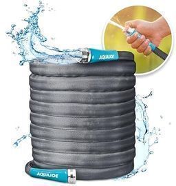 Aqua Joe FiberJacket Non-Expanding Kink-Free 100ft Garden Hose