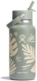 32 Oz. Hydro Flask Wide Mouth Insulated Water Bottle W/Lid & Straw