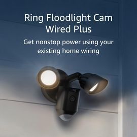 Ring Floodlight Cam Wired Plus W/Motion Activated 1080p HD Video