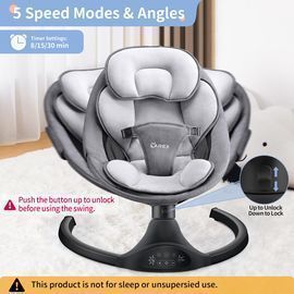 Larex Electric Baby Swing W/Remote & Built In Sounds & Bluetooth