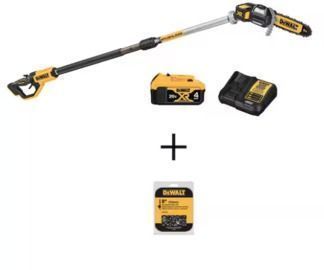 DEWALT 20V MAX 8" Cordless Battery Powered Pole Saw Kit