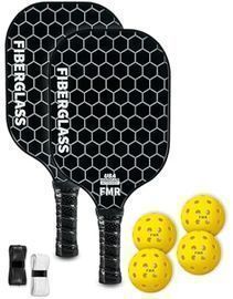 Pickleball Paddles Set of 2 with 4 Balls