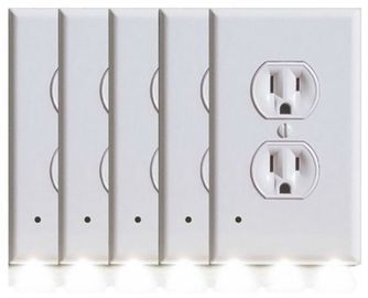 Outlet Cover with Built-In LED Night Light, 5pk