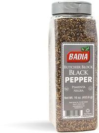 Badia Black Pepper, Butcher Block Grind, 16oz