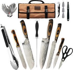 High Carbon Steel Japan Nakiri Santoku Knife Set