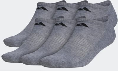 Adidas Men's Athletic Cushioned No-Show Socks, 6pr