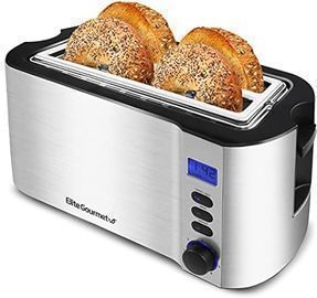 Elite Gourmet Long Slot 4 Slice Toaster