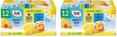 Dole Fruit Bowls, Pineapple Tidbits & Tropical Fruit in 100% Juice, 24ct