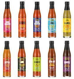 Aztecs Revenge 10 Bottle Mexican Style Hot Sauce Collection