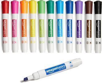 Amazon Basics Chisel Tip Dry Erase Markers, 12ct