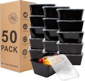 Meal Prep Containers, 34oz, 50pk