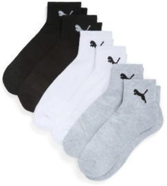 PUMA Men's Half Terry Quarter-Length Socks, 6pr
