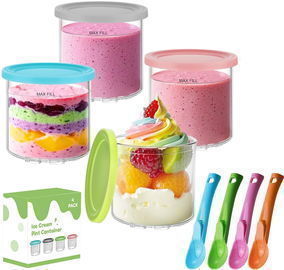 Ice Cream Pint Container w/Lid & Scoop, 4pk