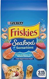 Purina Friskies Seafood Sensations Dry Cat Food, 3.15lb