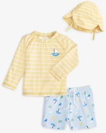 First Impressions Baby Boys Boat Ride Top, Hat & Swim Shorts