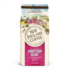 New England Coffee Donut Shop Blend, Light Roast, Ground Coffee, 11oz