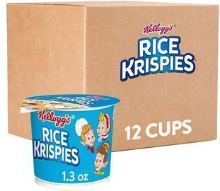 Kellogg's Rice Krispies Breakfast Cereal Cups, 12pk