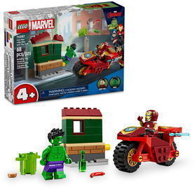 LEGO Marvel Iron Man with Bike and The Hulk Building Set