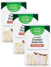 Amazon Fresh, Frosted Strawberry Toaster Pastries, 8ct, 3pk