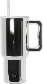 Simple Modern 30oz Insulated Stainless Steel Trek Tumbler with Straw Lid, Silver