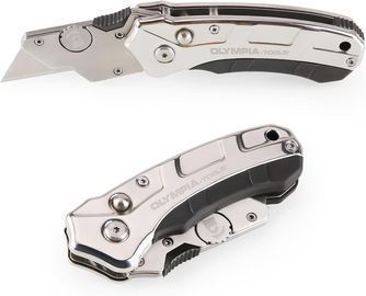 Olympia Tools Turbofold Stainless Steel Utility Knife