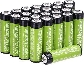 Amazon Basics Rechargeable NiMH AA Batteries, 2000 mAh, 24ct
