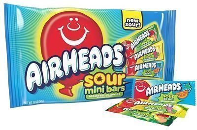 Airheads Sour Mini Candy Bars, 12oz Bag