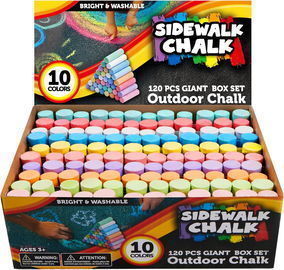 120pc Sidewalk Chalk for Kids