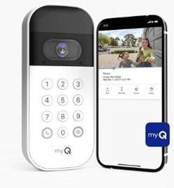 myQ Smart Garage Door Video Keypad with Wide-Angle Camera