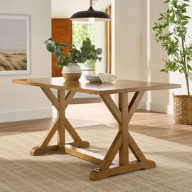Better Homes & Gardens Modern 62" Rectangle Solid Wood Dining Table