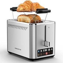 Touch Screen Toaster with Smart 2-Slice, 6 Browning Levels, Defrost & Bagel Mode