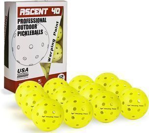 Warping Point Ascent 40 USAPA Approved Outdoor Pickleballs, 12pk