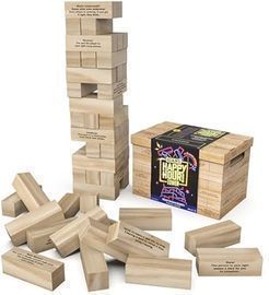 Spin Master Games Happy Hour Tower Giant Jumbling Wooden Blocks Game